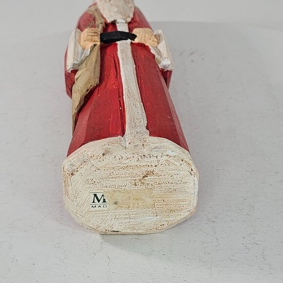 Vintage Midwest Of Cannon Falls Wooden Santa Claus Figurine Christmas 8" Tall - Picture 5 of 9